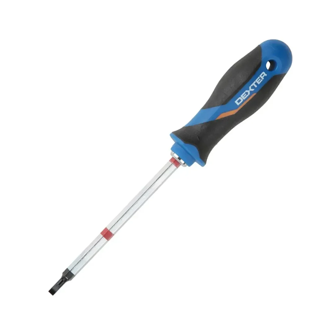 DESARMADOR PUNTA PLANA INTERCAMBIABLE 4.0/5.5 PLATA DEXTER12