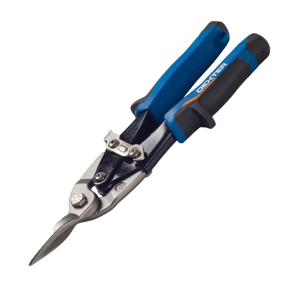 TIJERA DE AVIACIÓN RECTA 250MM ACERO/PLASTICO AZUL DEXTER