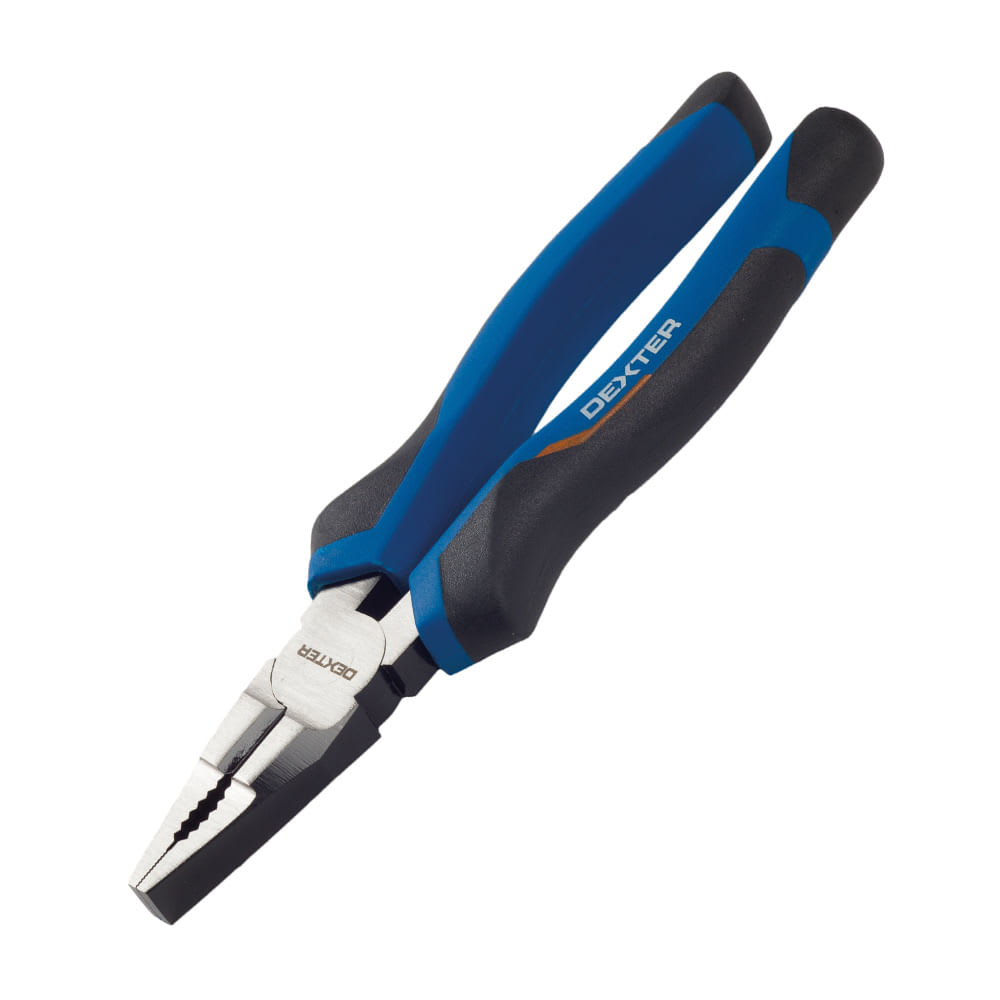 ALICATE UNIVERSAL 200 MM AZUL DE ACERO/PLASTICO DEXTER
