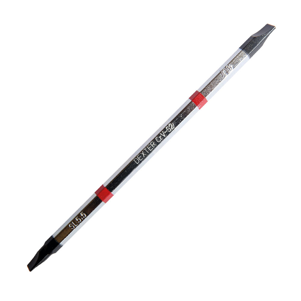 DESARMADOR PUNTA PLANA INTERCAMBIABLE 5.5/7.0 CROMADO DE ACERO DEXTER