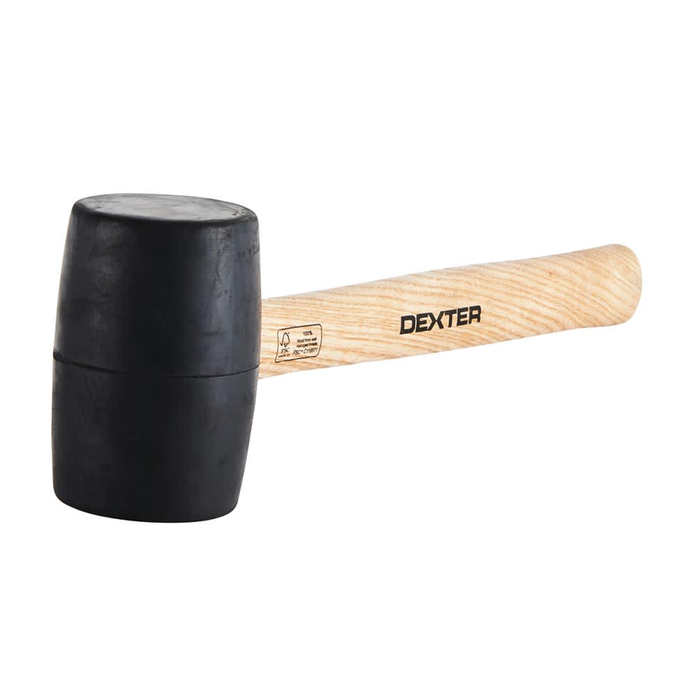 MAZO DE GOMA NEGRO 60MM MADERA DEXTER