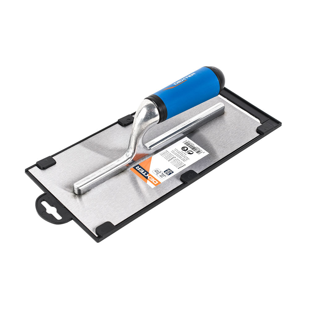 LLANA DE ACERO 270X130MM CON MANGO DE PLASTICO AZUL DEXTER