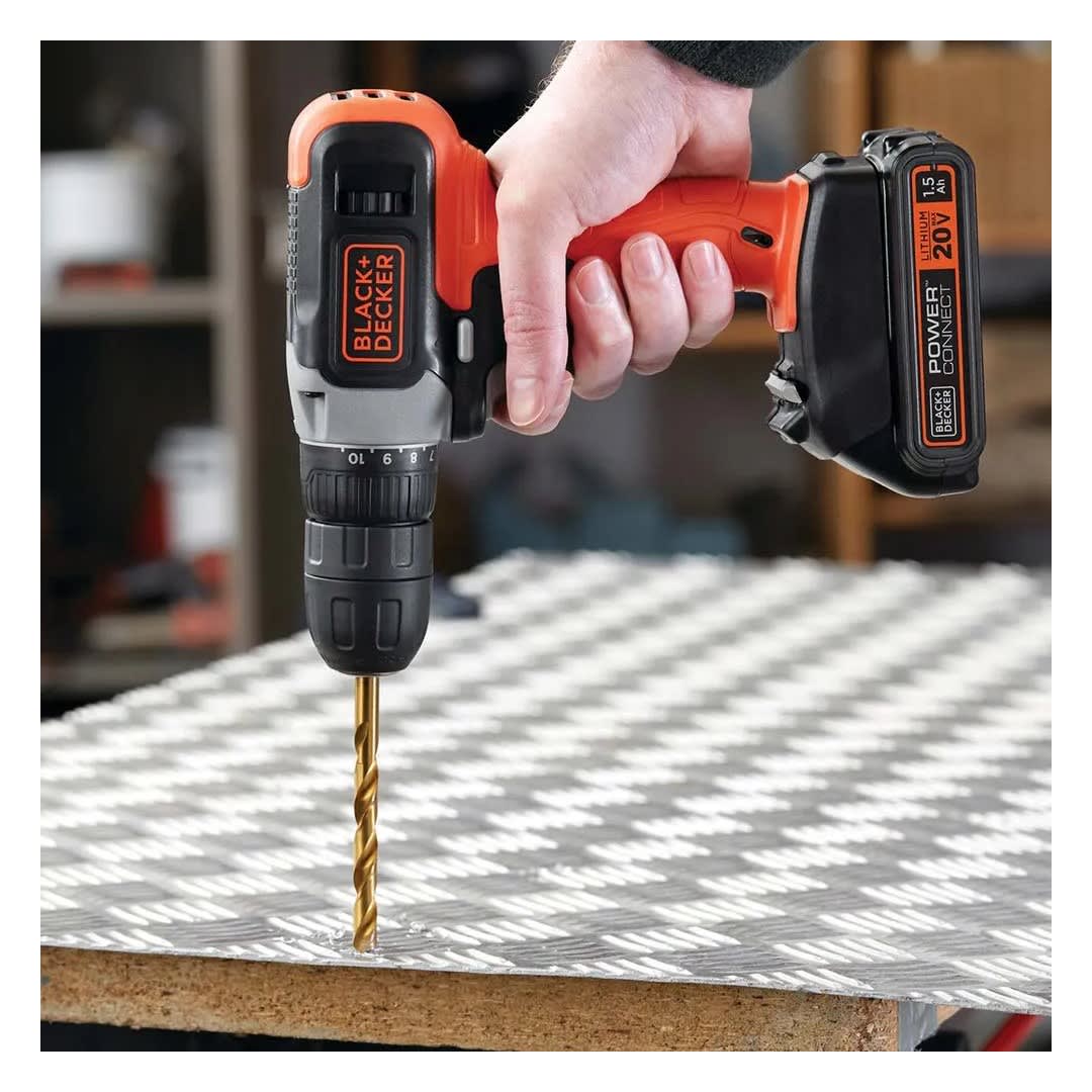 TALADRO ATORNILLADOR 3/8'' 20V BCD702C1 BLACK & DECKER2