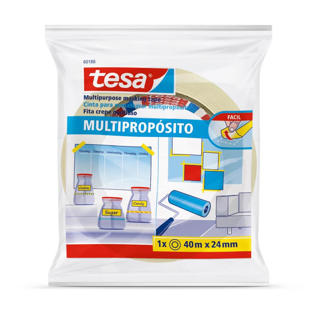 CINTA MASKING TAPE MULTIUSO 24MMX40M TESA