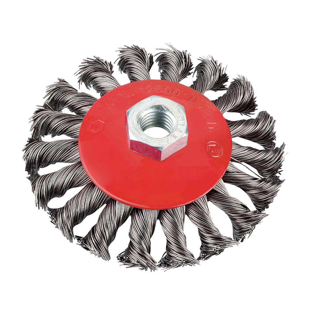 GRATA CIRCULAR ACERO TRENZADO PARA AMOLADORA M14 100MM KWB1