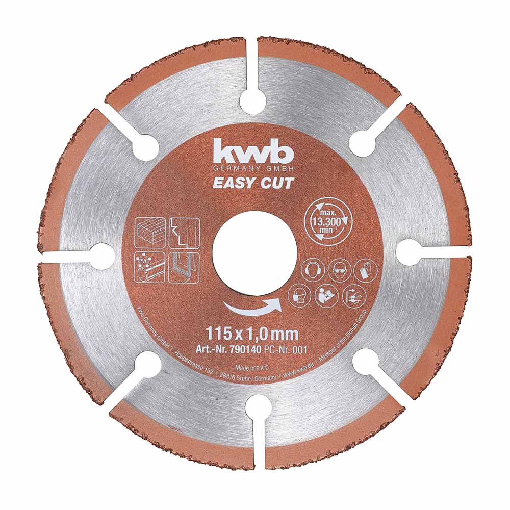 DISCO DE CORTE MULTIMATERIAL 115MM PARA MADERA KWB