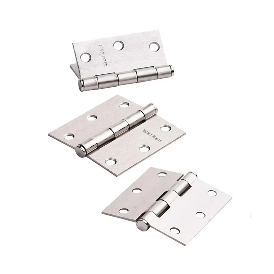 BISAGRA DE PUERTA ACERO NIQUELADO 3X3X2MM WERKEN1