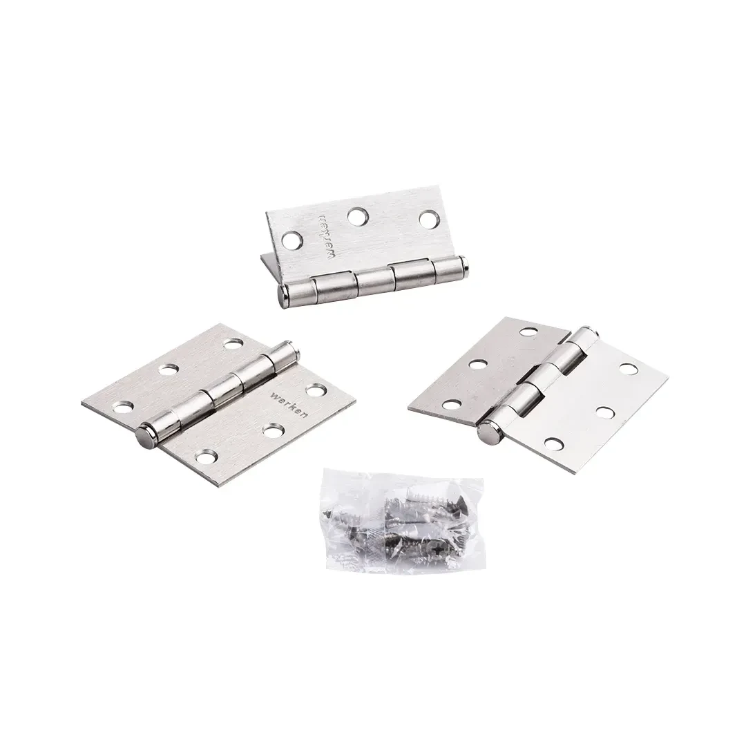 BISAGRA DE PUERTA ACERO NIQUELADO 3X3X2MM WERKEN4