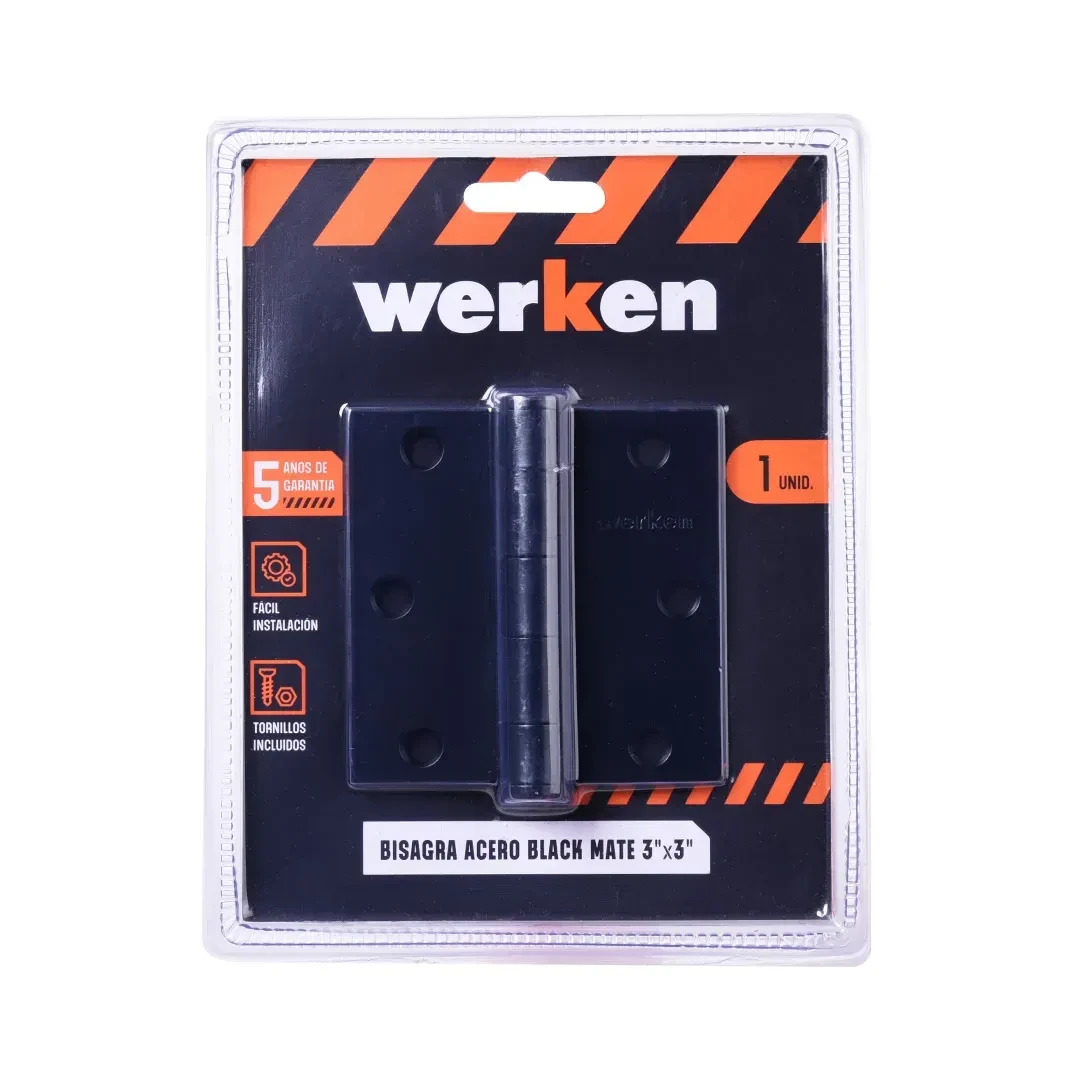 BISAGRA DE PUERTA BLACK MATE 3X3X2MM X 1U WERKEN2