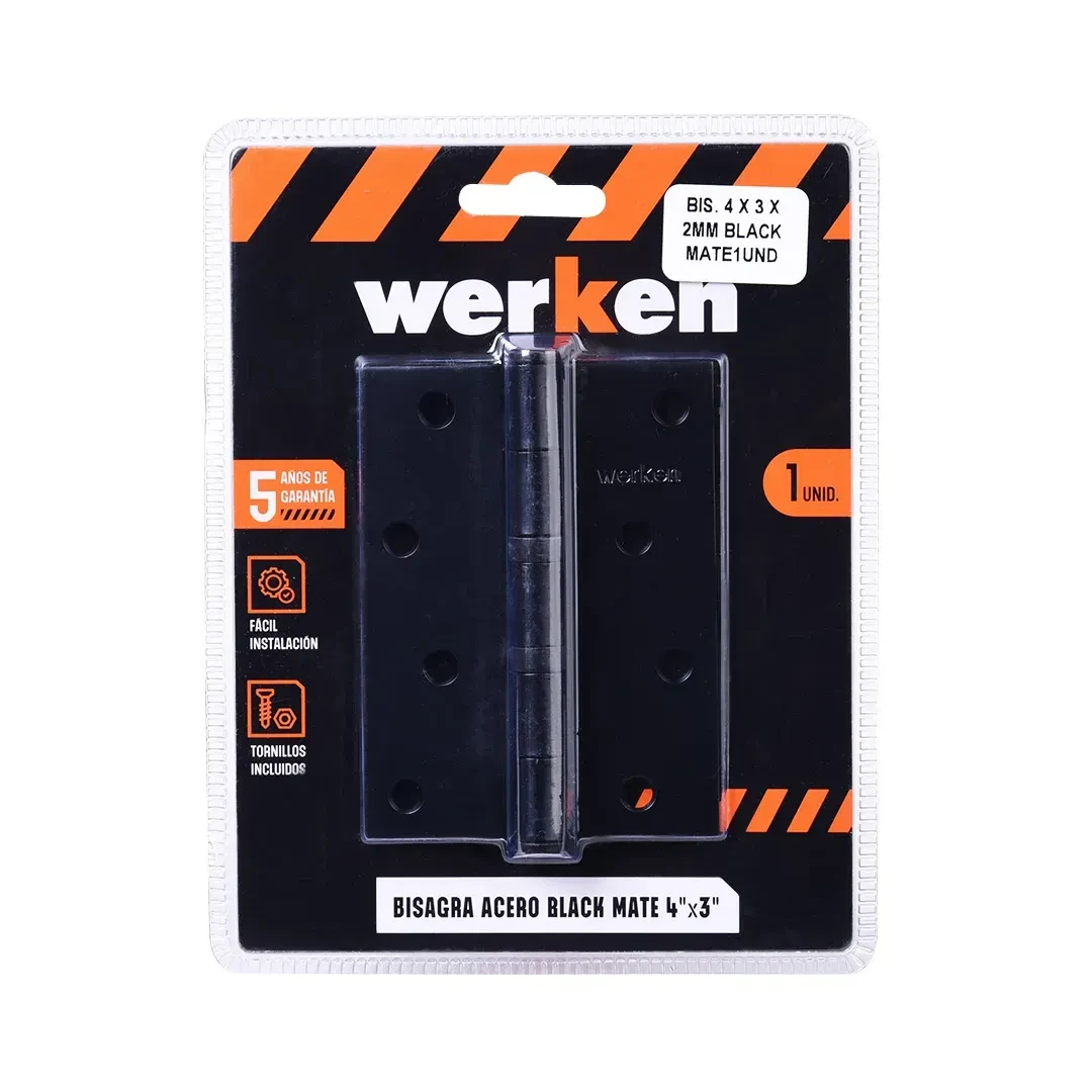 BISAGRA DE PUERTA BLACK MATE 4X3X2MM X 1U WERKEN2