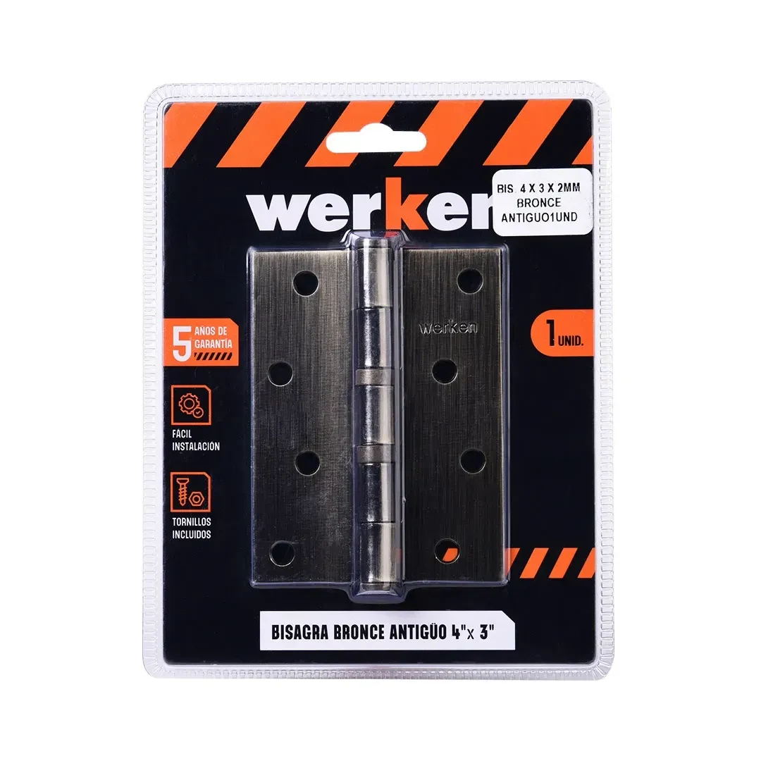 BISAGRA DE PUERTA BRONCE ANTIGUO 4X3X2MM WERKEN2