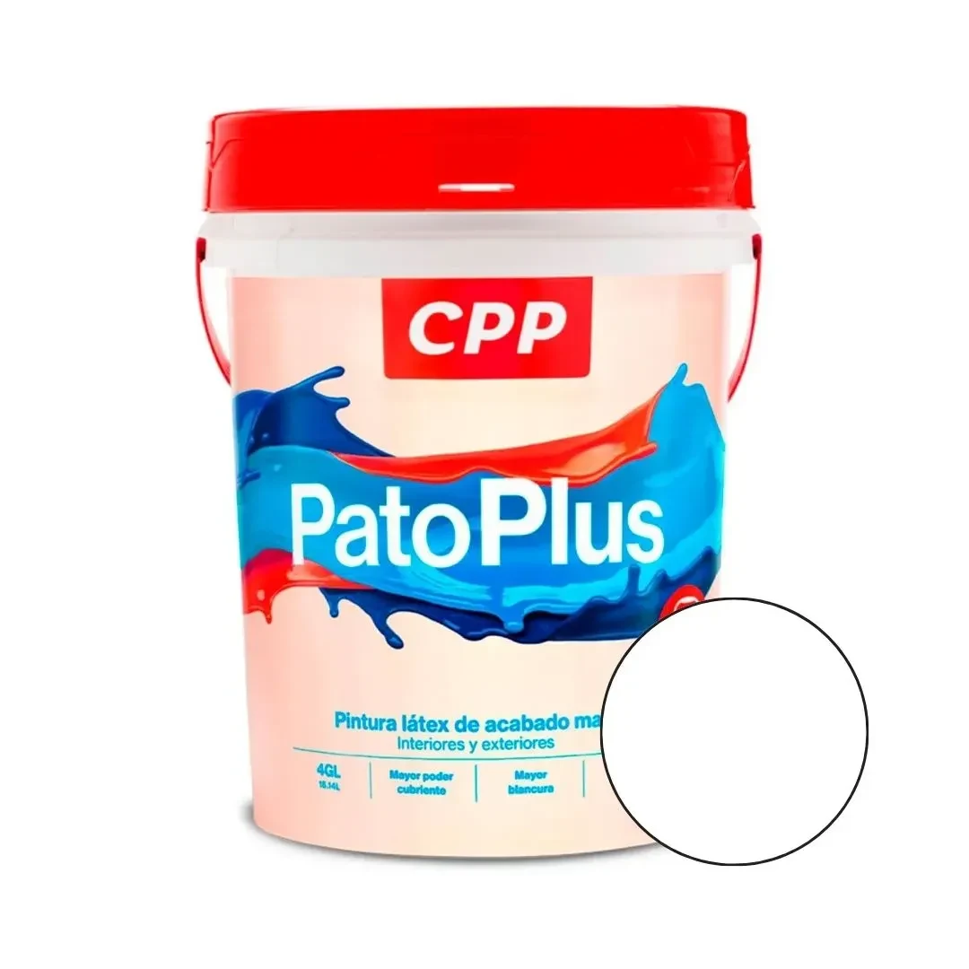 PINTURA LATEX PATOPLUS BLANCO 4 GALONES CPP1