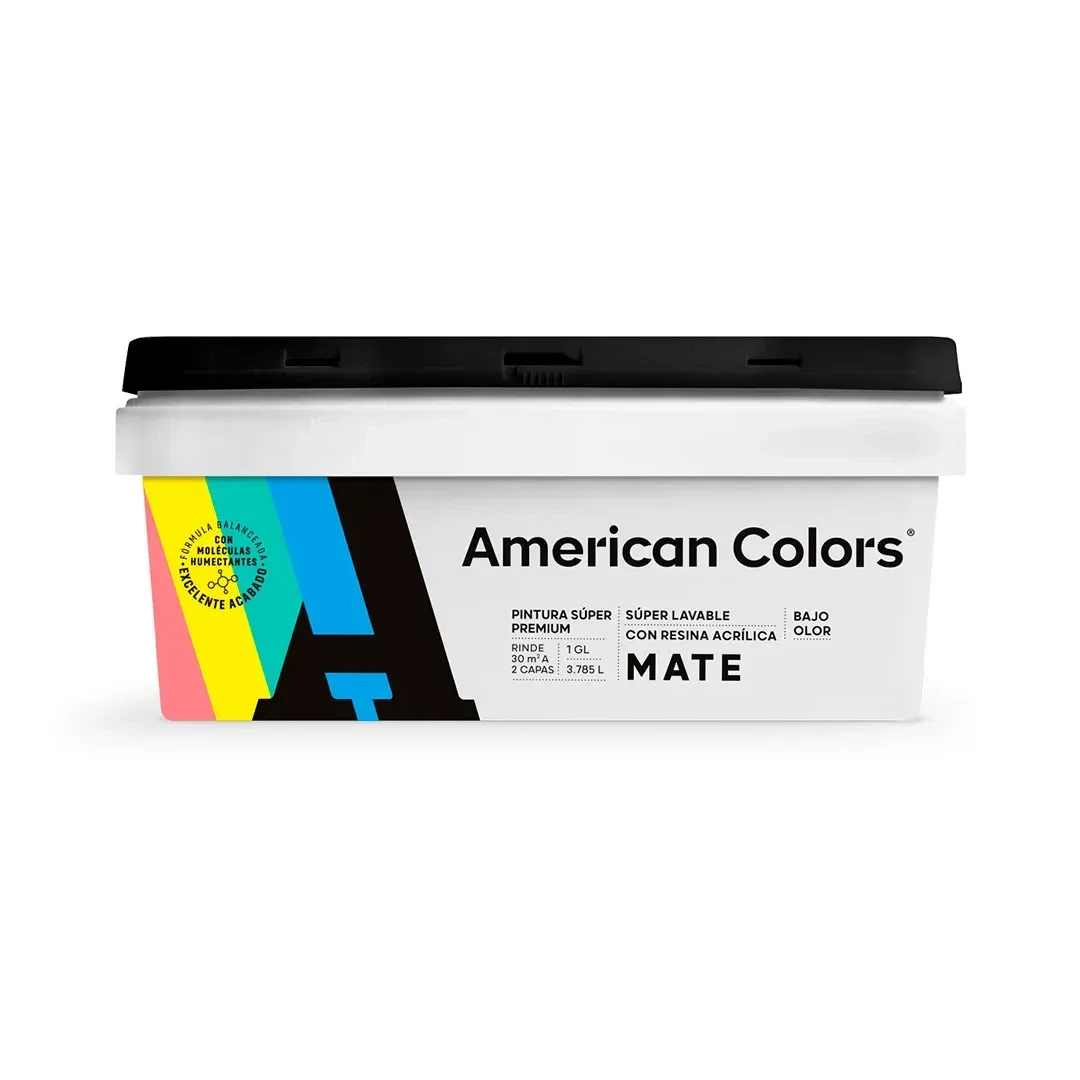 PINTURA MATE GRIS PLATA 1 GALON AMERICAN COLORS4