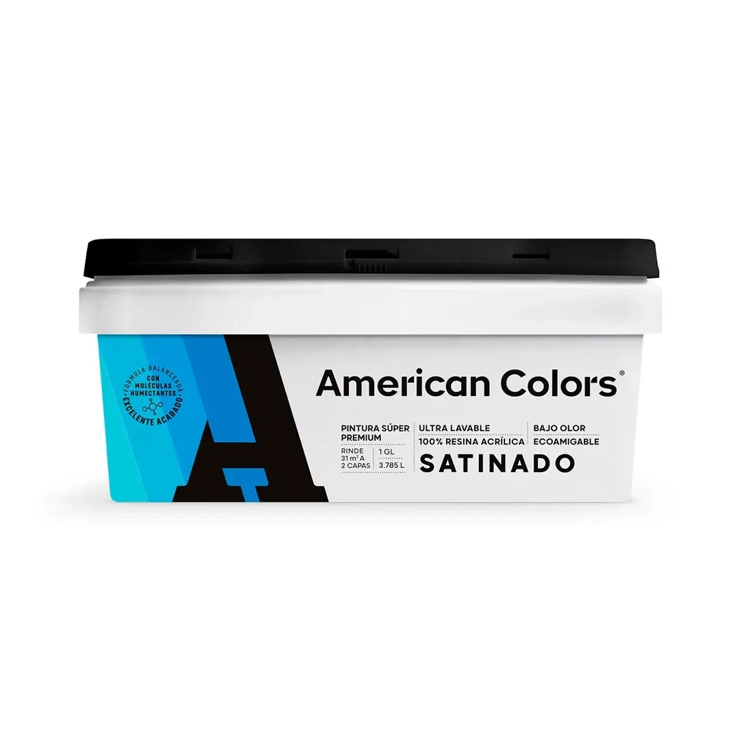 PINTURA SATINADO GRIS CLASICO 1 GALON AMERICAN COLORS3