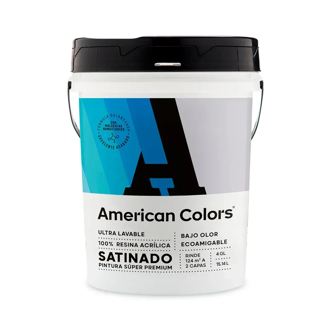 PINTURA SATINADO BLANCO 4 GALONES AMERICAN COLORS3