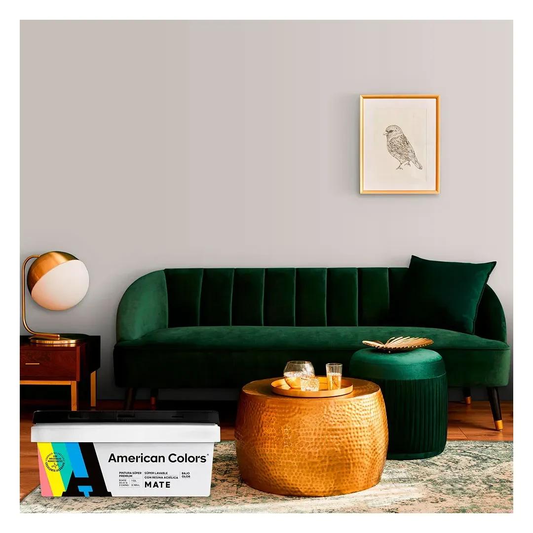 PINTURA MATE GRIS CLASICO 1 GALON AMERICAN COLORS5