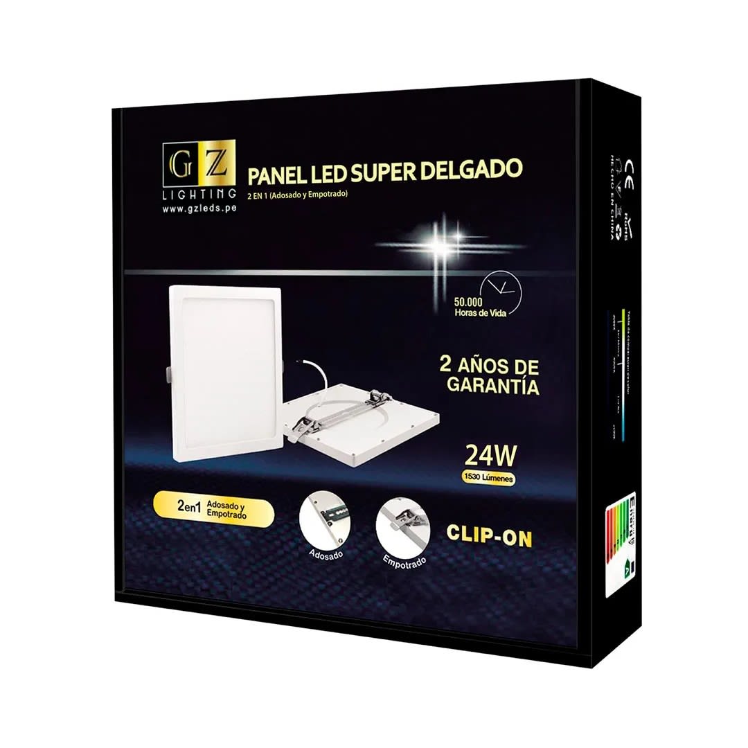 DOWNLIGHT SLIM 2 EN 1 CUADRADO 24W LC GZ LIGTHING1
