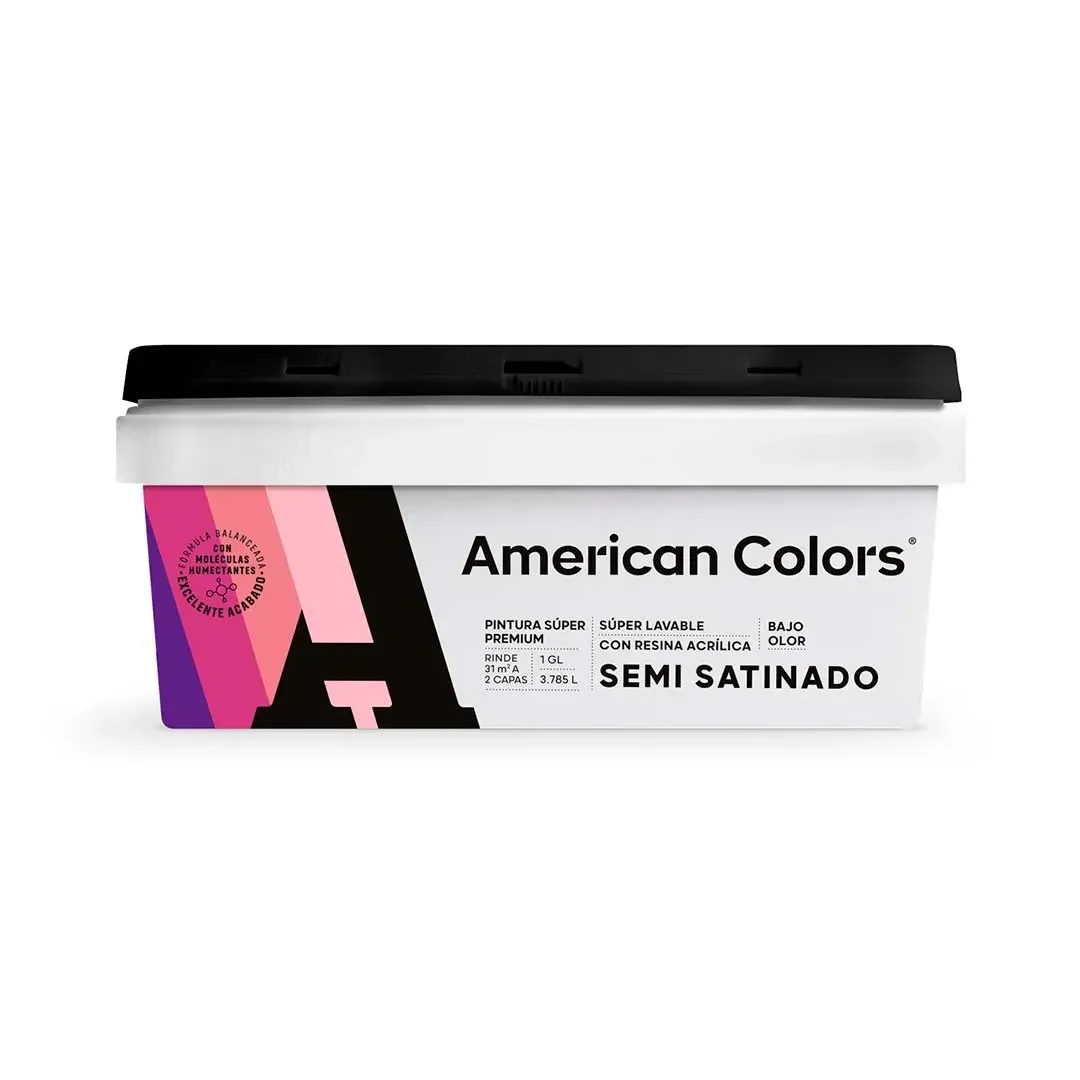 PINTURA SEMI SATINADO BLANCO 1 GALON AMERICAN COLORS3