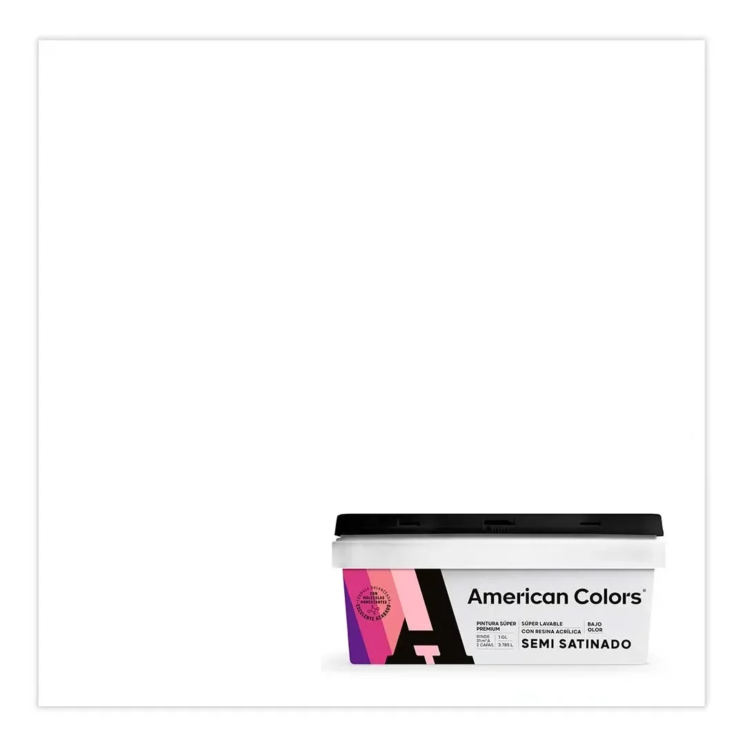 PINTURA SEMI SATINADO BLANCO 1 GALON AMERICAN COLORS4
