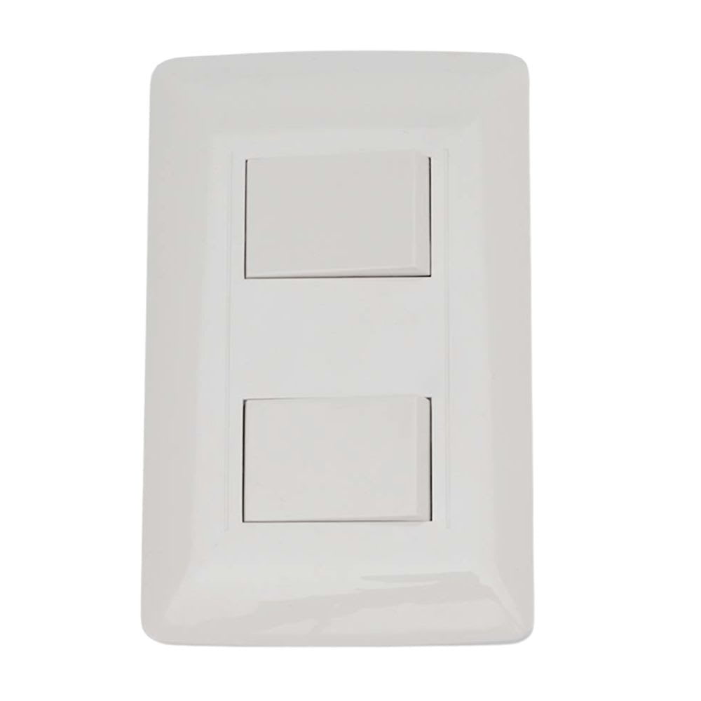 INTERRUPTOR DOBLE ESSENTIAL BLANCO ORANGE