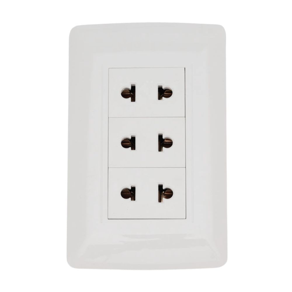 TOMACORRIENTE ESSENTIAL TRIPLE UNIVERSAL BLANCO ORANGE