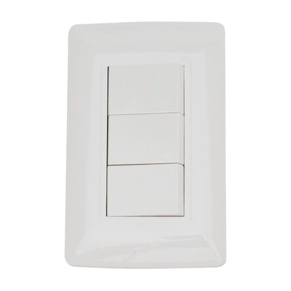 INTERRUPTOR ESSENTIAL TRIPLE BLANCO ORANGE