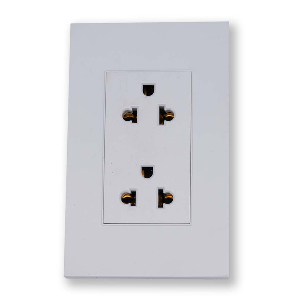 TOMACORRIENTE CORE DOBLE UNIVERSAL BLANCO ORANGE