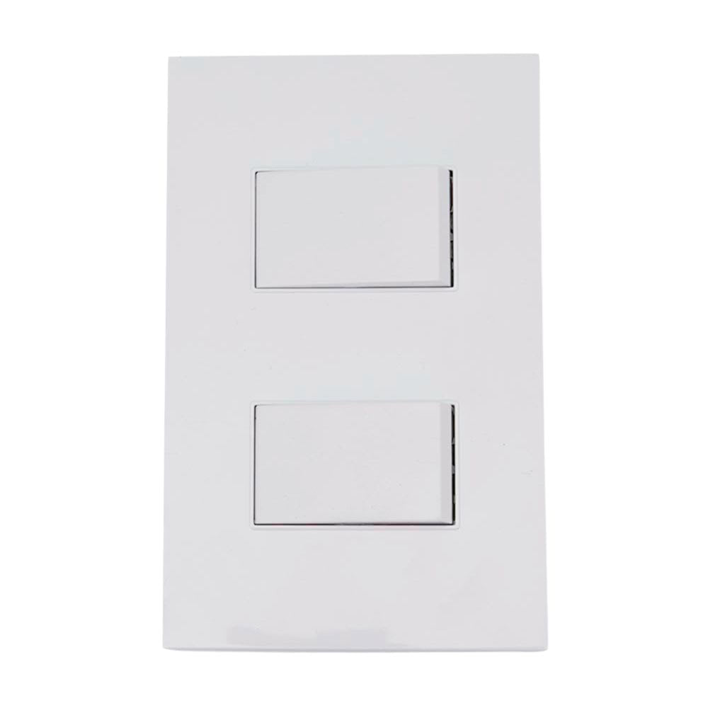 INTERRUPTOR CORE DOBLE BLANCO ORANGE
