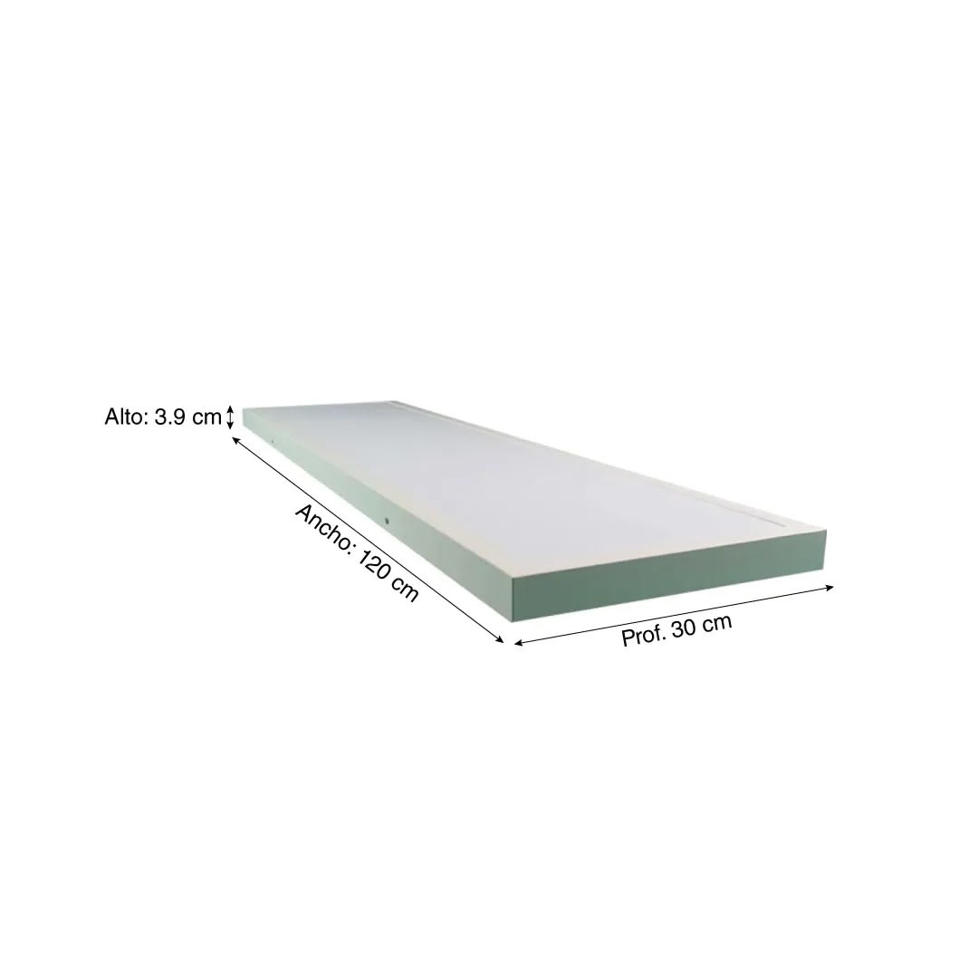 PANEL LED ADOSADO 30X120CM 48W 60°K LUZ BLANCA LUMINIKA1