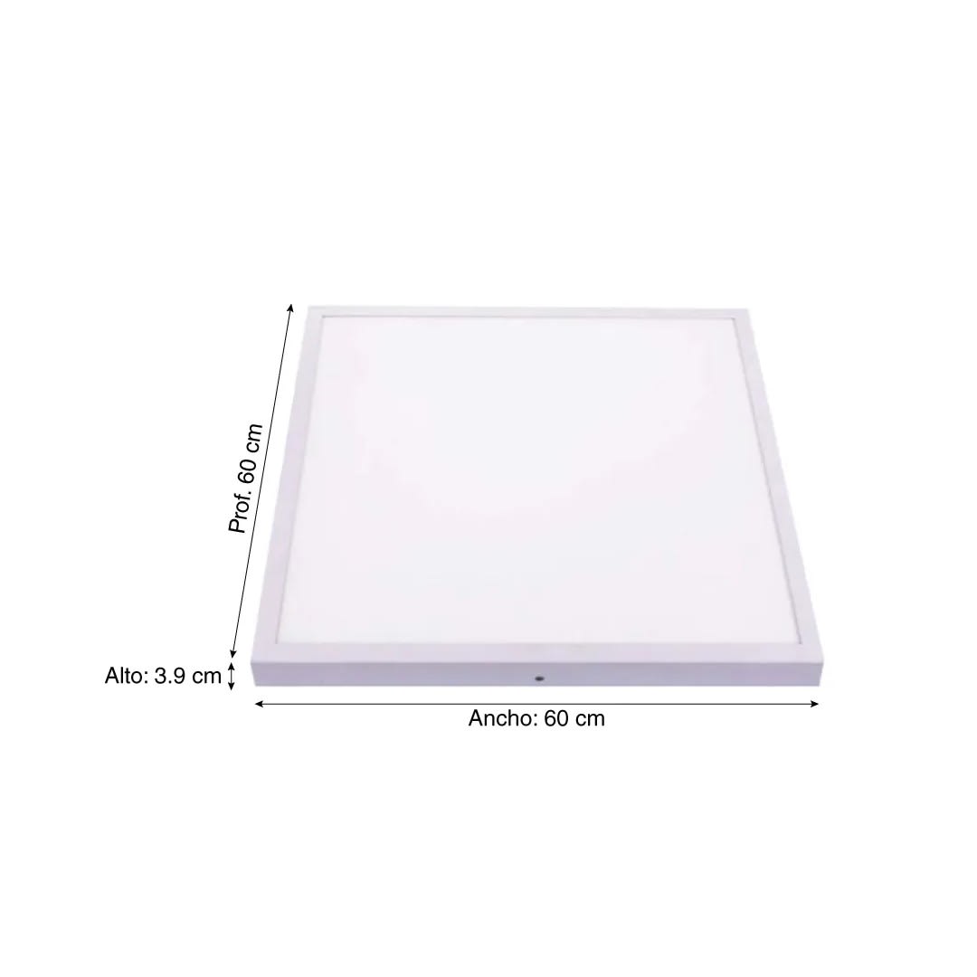PANEL LED ADOSADO 60X60CM 48W 60°K LUZ BLANCA LUMINIKA3