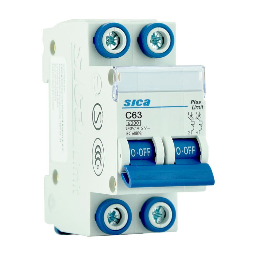 INTERRUPTOR TERMOMAGNETICO/RIEL 2X50A -SICA