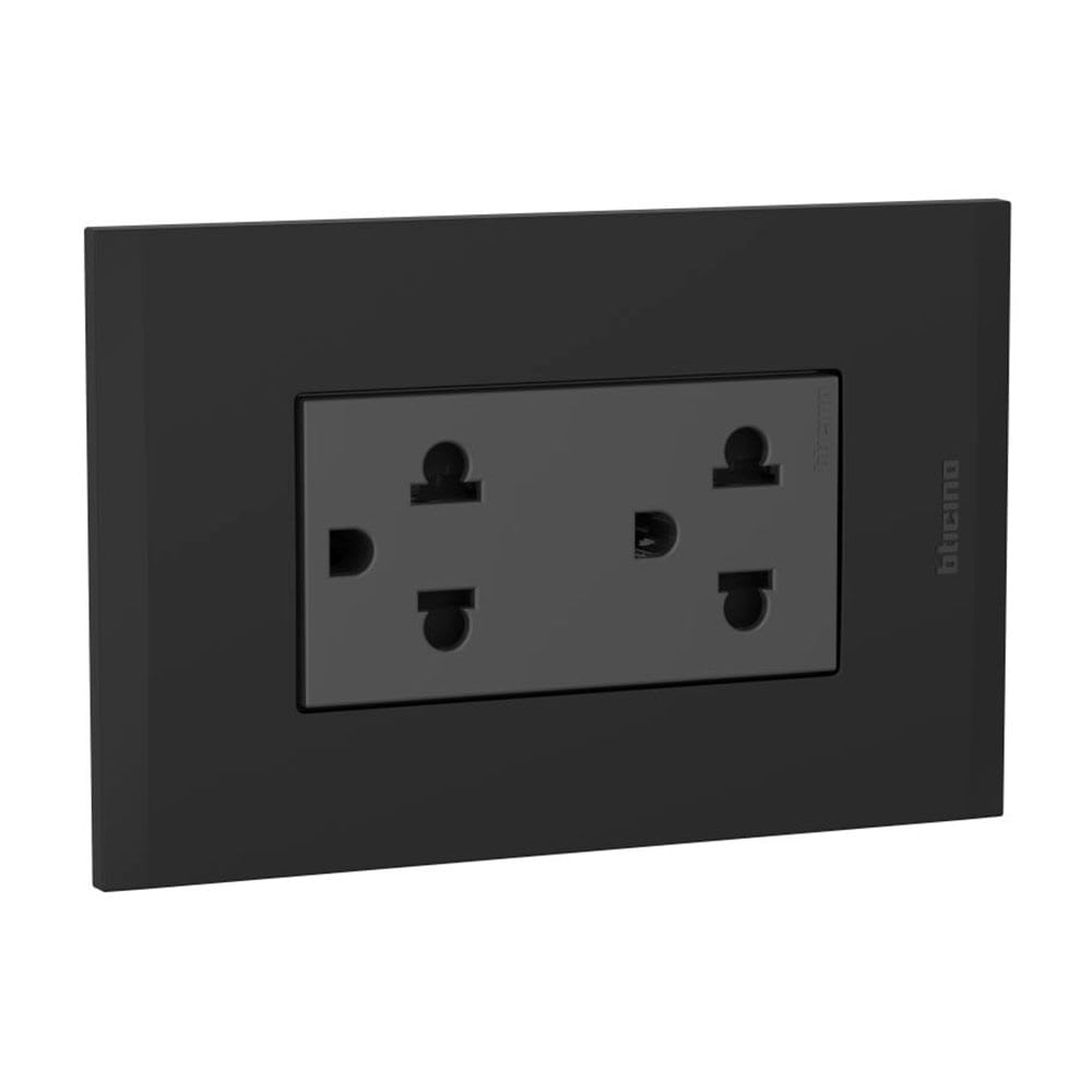 TOMACORRIENTE MODUS 4 AH2228EANG NEGRO POLICARBONATO 16A 250V BTICINO