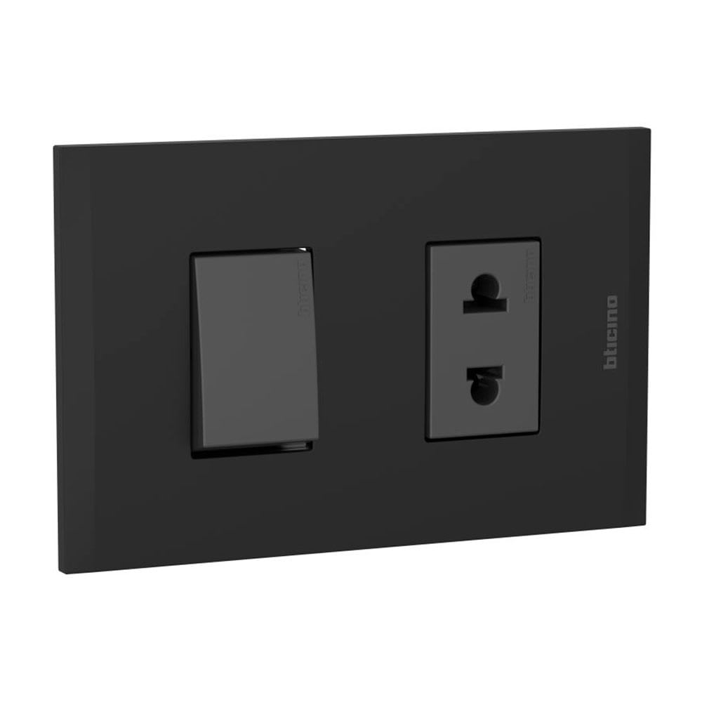 MODUS4 - INTERRUPTOR + TOMACORRIENTE UNIV BTICINO