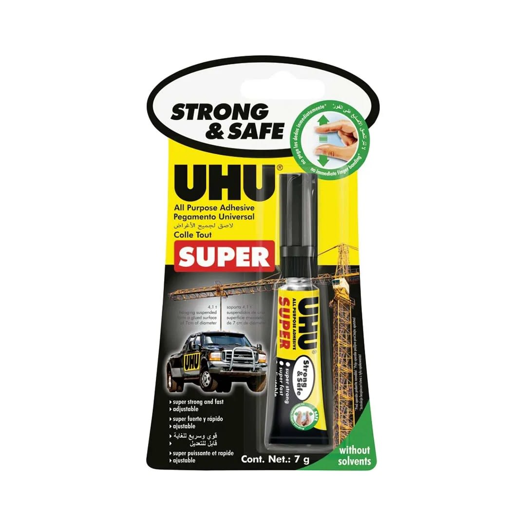 PEGAMENTO PEGALOTODO TRANSPARENTE GEL 7G RESISTENTE A UV INFLAMABLE UHU