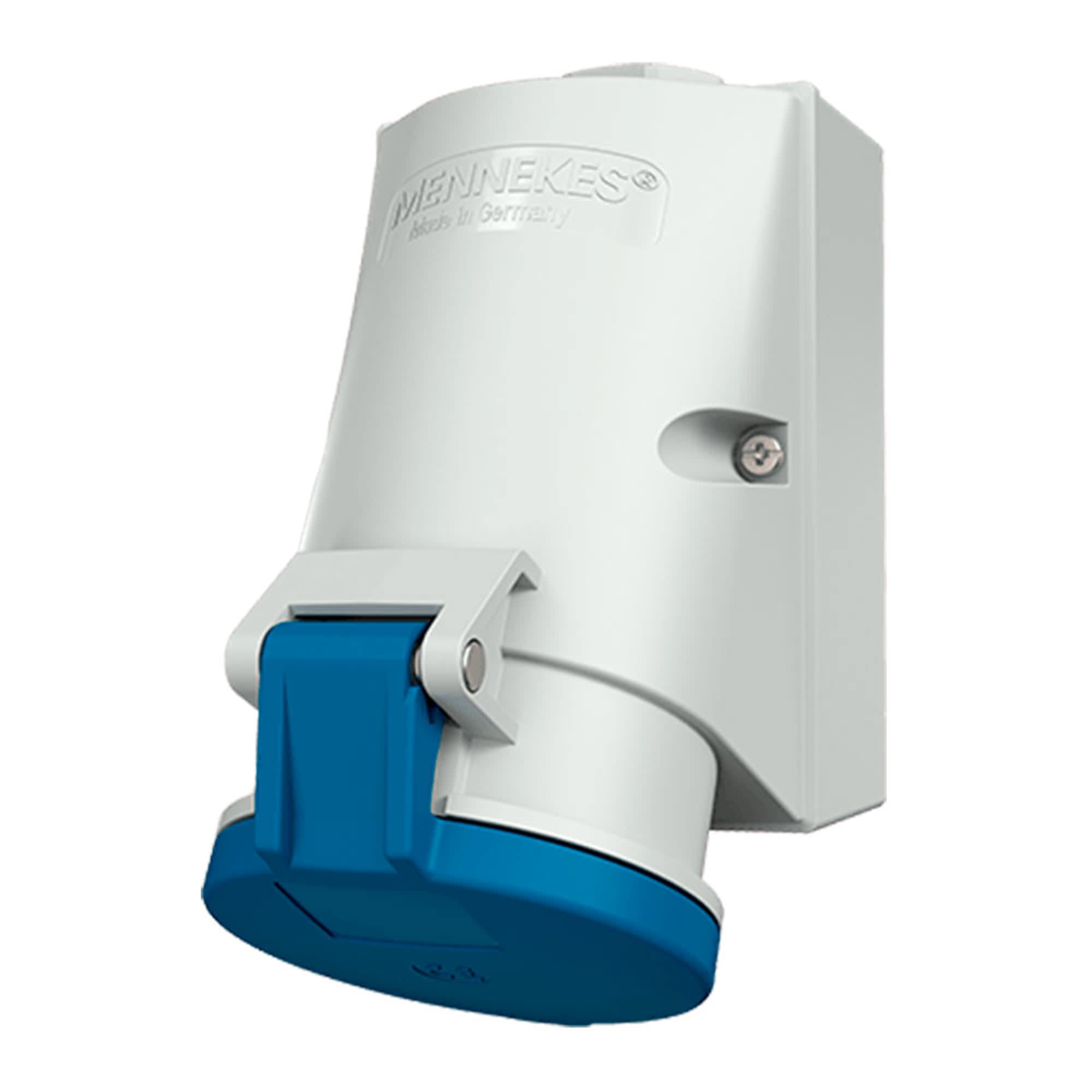 TOMA VISIBLE 32AMP 3P+T 250V AZUL 9H IP44 MENNEKES