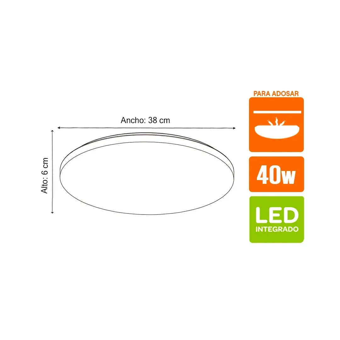 PLAFON LED SHINY 40W 60K 2800LM LIGHTECH2