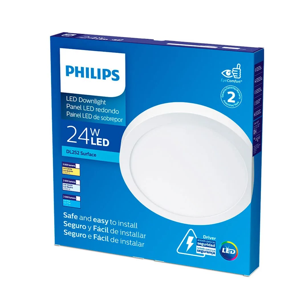 DOWNLIGHT LED REDONDO 24W MODELO DL252 LUZ FRIA PHILIPS1