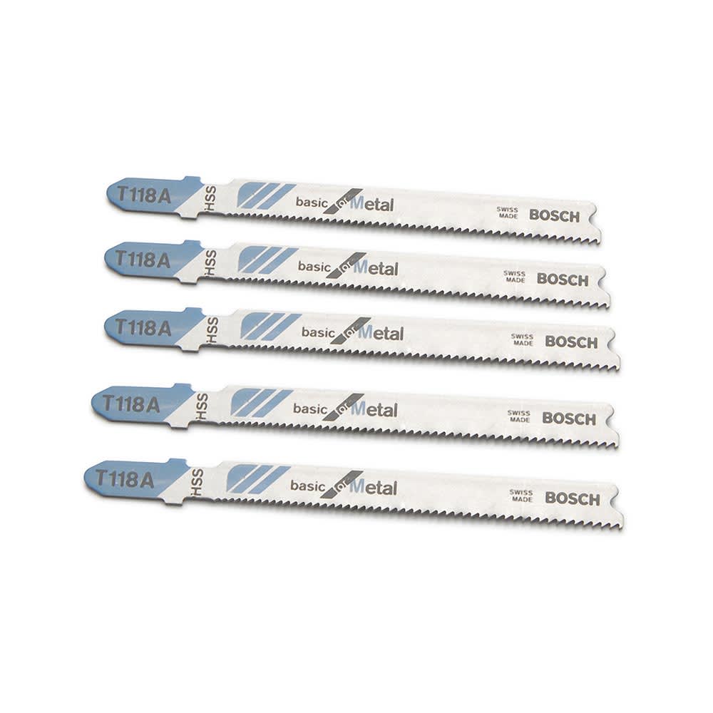 HOJA DE SIERRA CALADORA PARA METAL DELGADO T118A X5 UNIDADES BOSCH