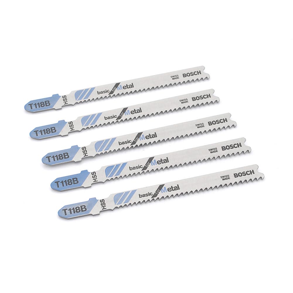 HOJA DE SIERRA CALADORA PARA METAL GRUESO T118B X5 UNIDADES BOSCH1