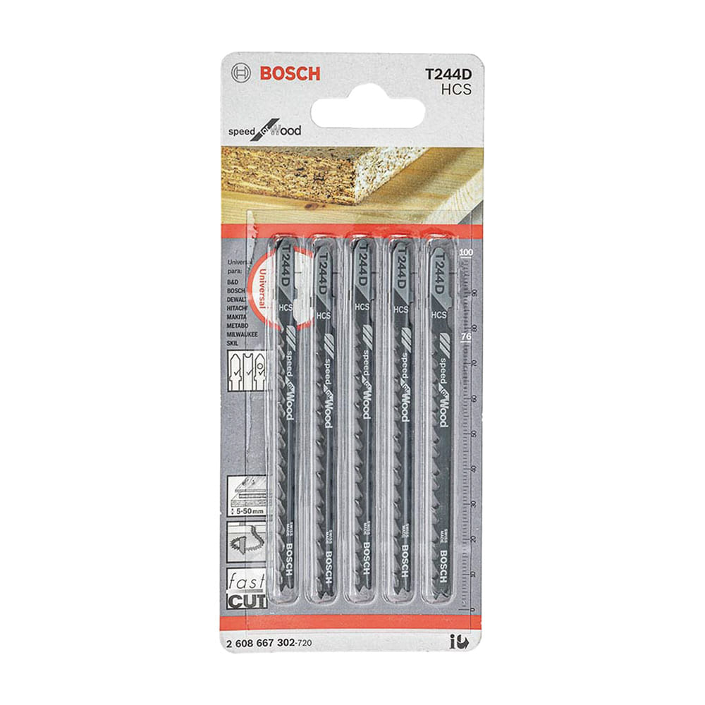 SET DE 5 HOJAS DE CALAR T244D CORTE RAPIDO PARA MADERA 100.4MM BOSCH1