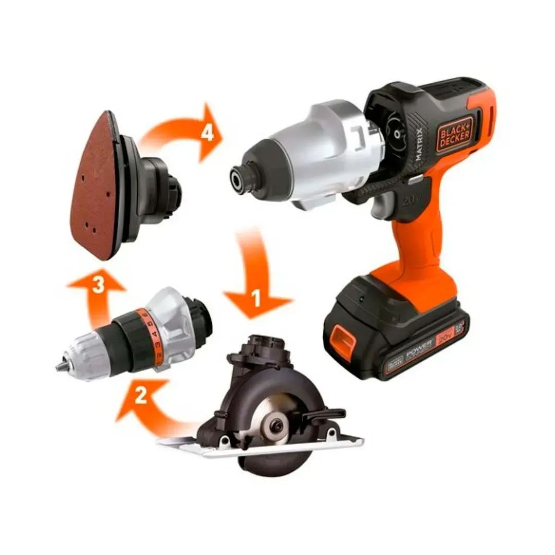 TALADRO ATORNILLADOR 20V 6EN1 MATRIX MTX20K6A BLACK & DECKER9