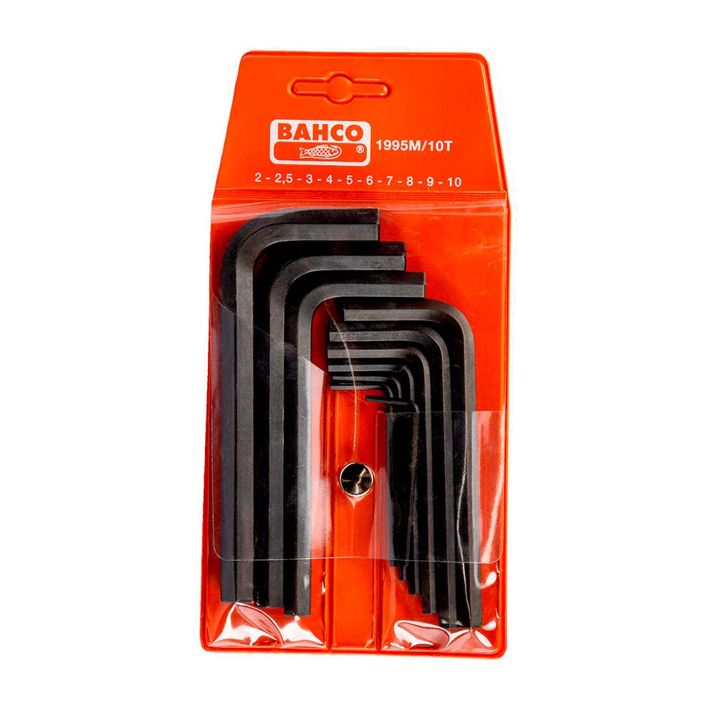 SET LLAVE HEXAGONAL PAVONADA 10 PIEZAS BAHCO1