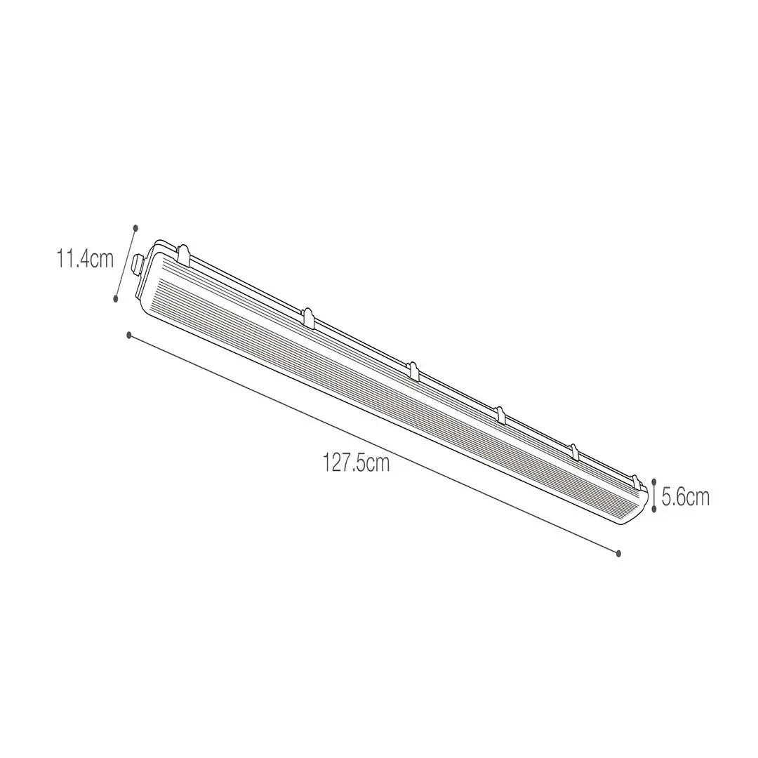 ARTEFACTO HERMETICO LED 2X18W 60K IP65 3500LM LIGHTECH3