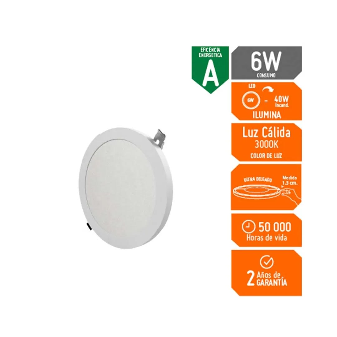 PANEL LED REDONDO SLIM 6W BLANCO FRIO ULTRA DELGADO3
