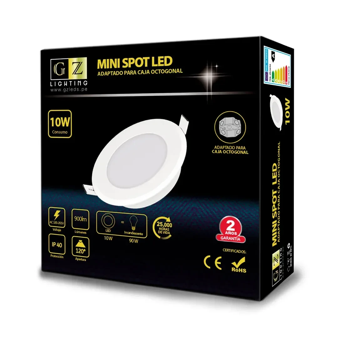 SPOT LED 12W P/CAJA OCTOGONAL LC GZ LIGTHING2