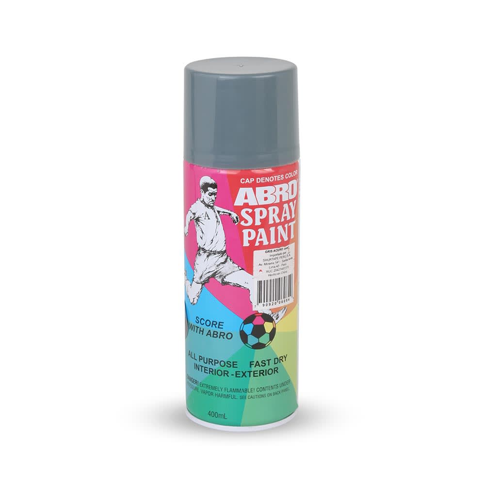 SPRAY GRIS DE ESMALTE SINTETICO DE SECADO RAPIDO 400 ML ABRO