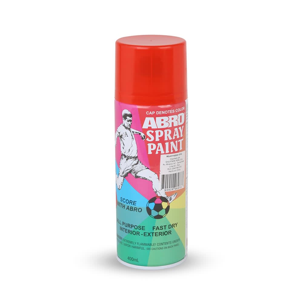 SPRAY ROJO PURO 076C DE RESINA ACRILICA RESISTENTE AL MOHO ABRO