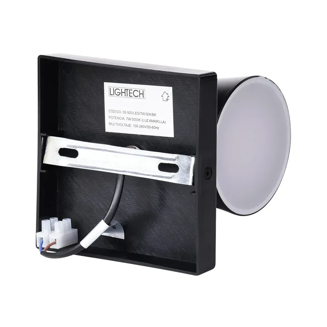APLIQUE PASCAL LED 7W 30K 420LM 110G IP20 BK 120X1 LIGHTECH3