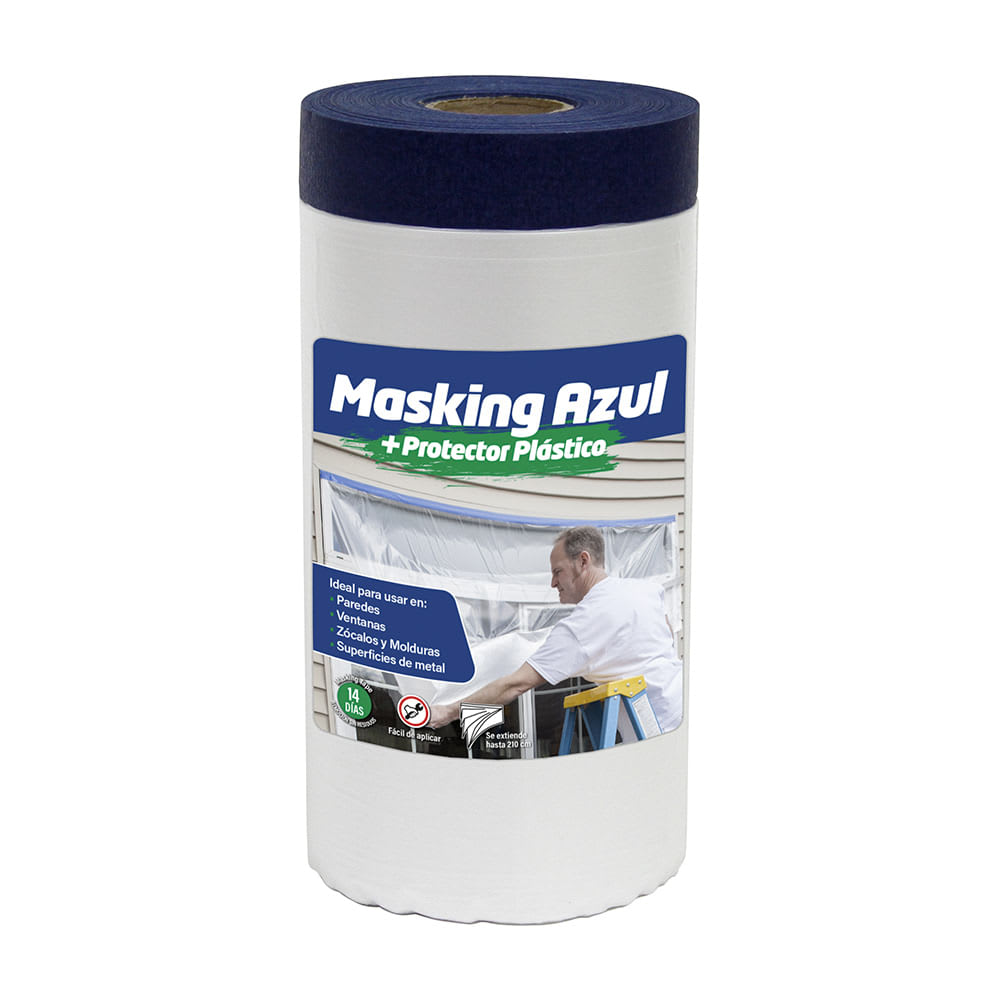 CINTA MASKING TAPE + PROTECTOR PLASTICO 210CM X 20M SHURTAPE SHURTAPE1