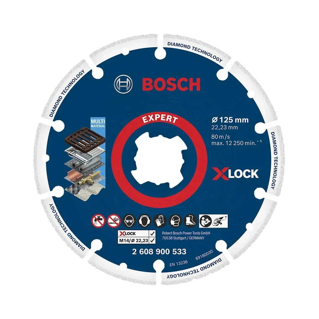 DISCO DIAMANTADO XLOCK PARA METAL 125X22.23MM BOSCH